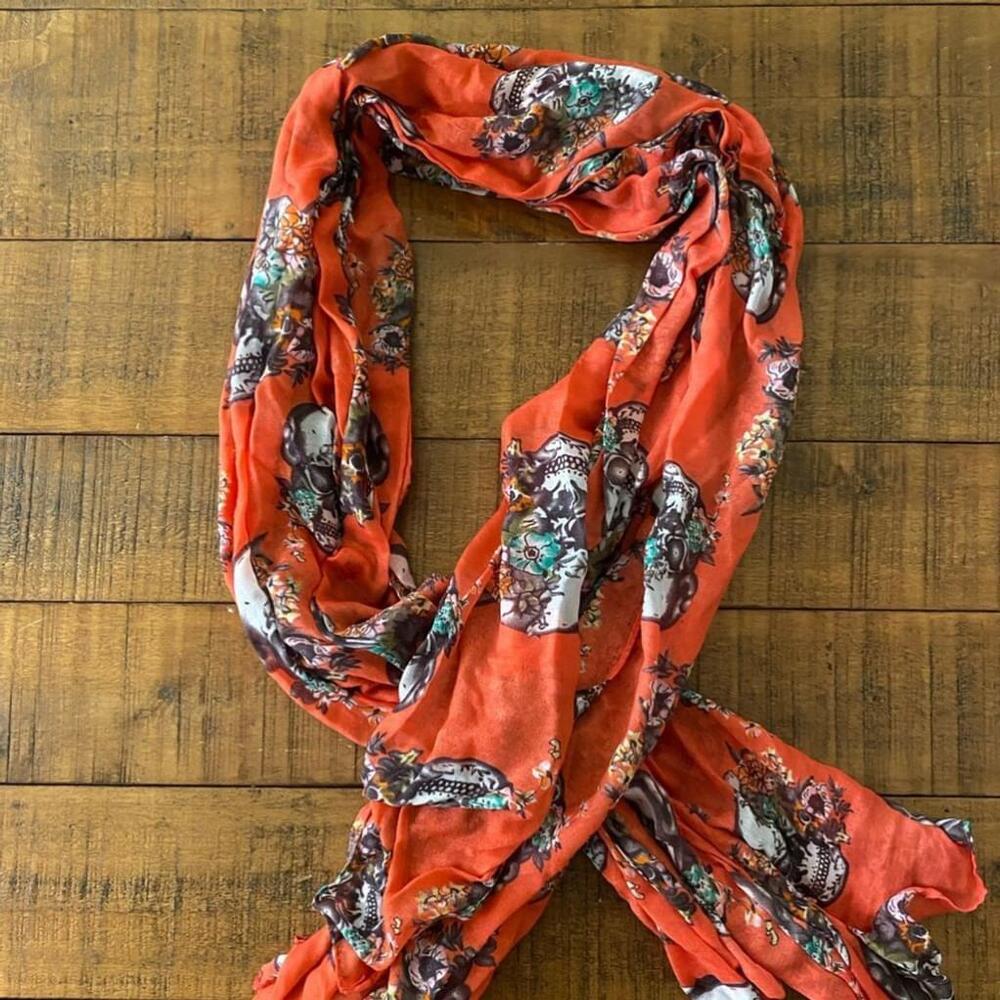 Floral/Skull Scarf